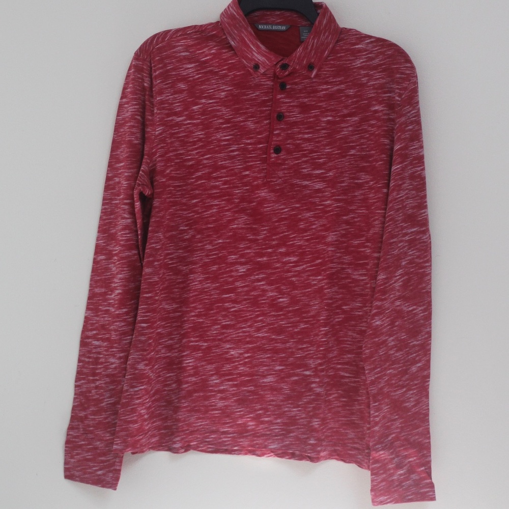 Michael Bastian Red Men's Shirt - Size Medium